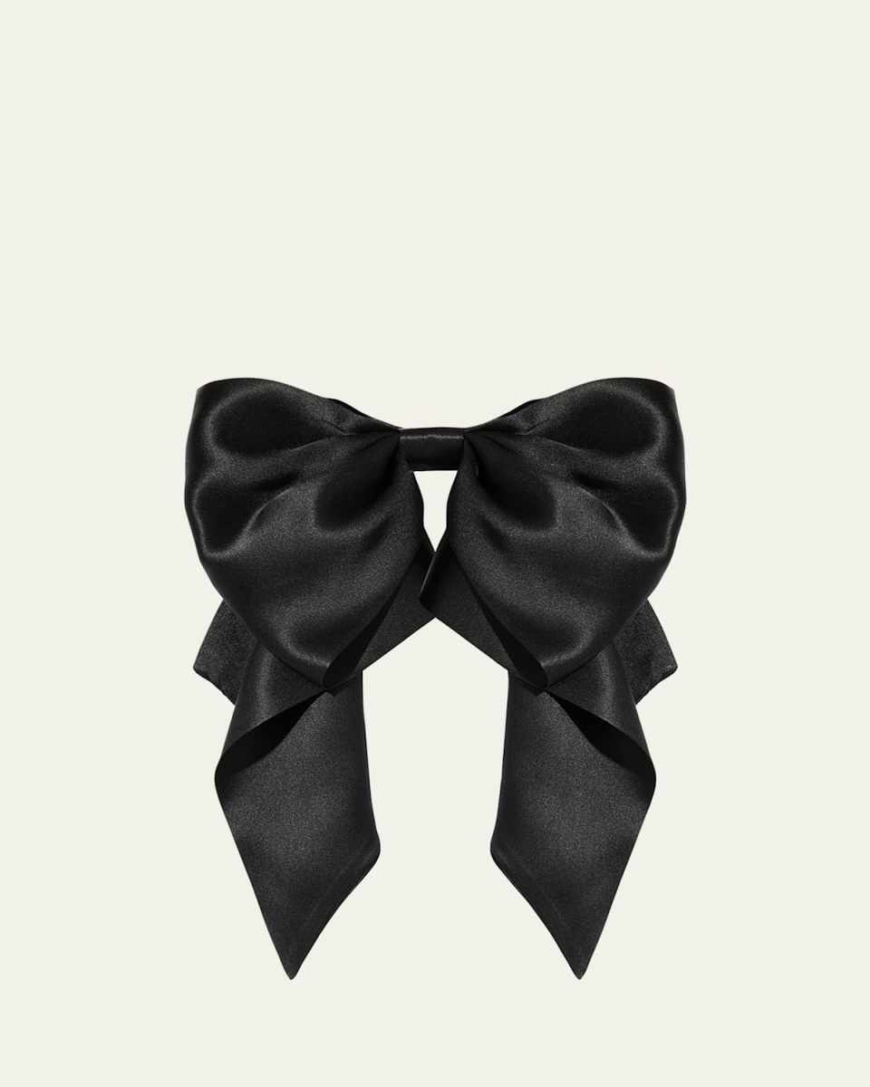 Clara Silk Charmeuse Bow Barrette